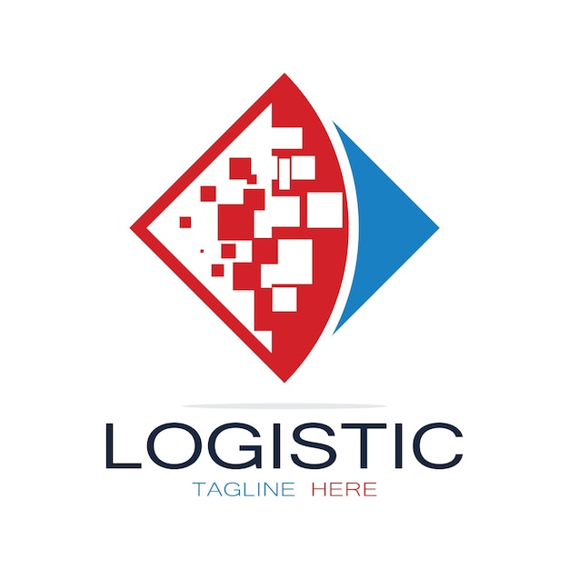 Logistics logo icon illustration vector design distribution symbol delivery of goods economy finance