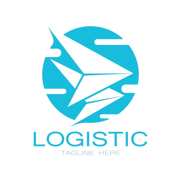 Logistics logo icon illustration vector design distribution symbol delivery of goods economy finance