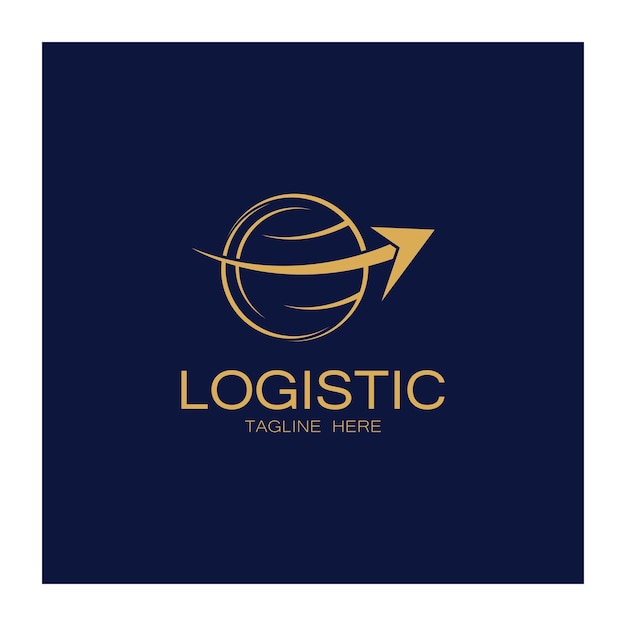 Vector logistics logo icon illustration vector design distribution symbol delivery of goods economy finance