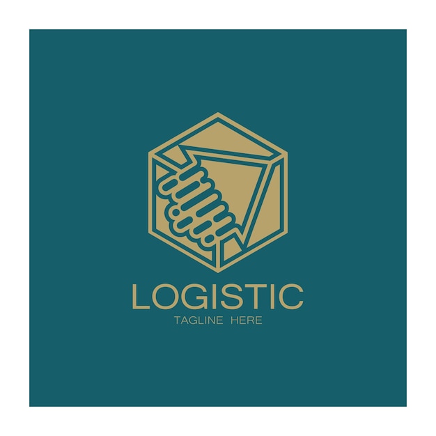 Logistics logo icon illustration vector design distribution symbol delivery of goods economy finance