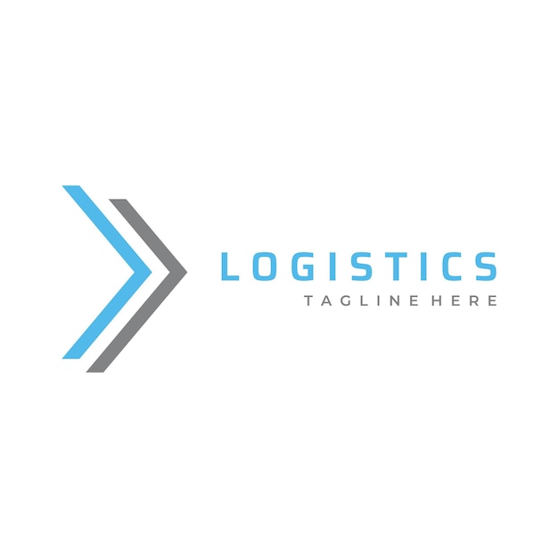 Logistics Logo template design with arrows order boxes quick and digital orders