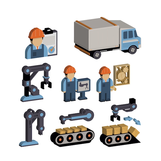 Logistics and Warehouse Illustration Set