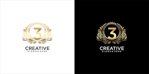 Logo 3 ornament luxury design