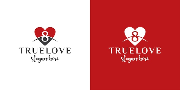 Logo 8 love heart