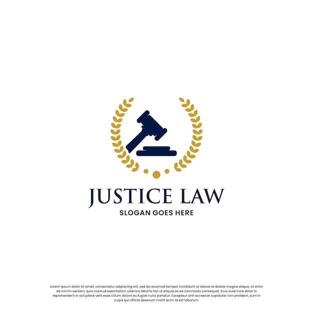 Logo about justice lawyer. law logo design inspiration