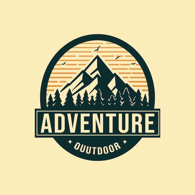 a logo for a adventure camping tent