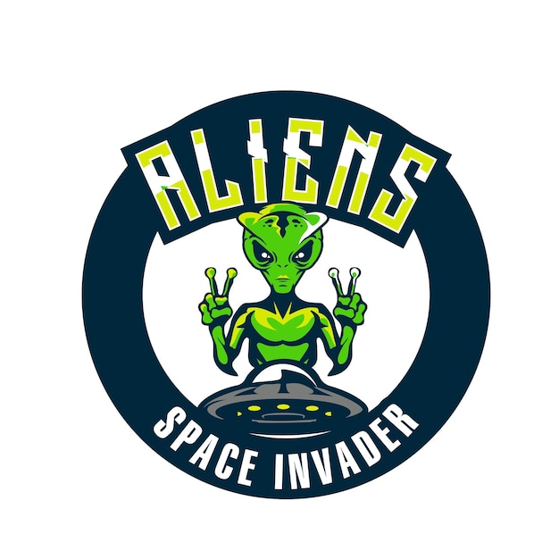 Vector logo alien vector design template for logo or company