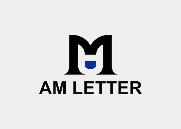 logo AM letter company name