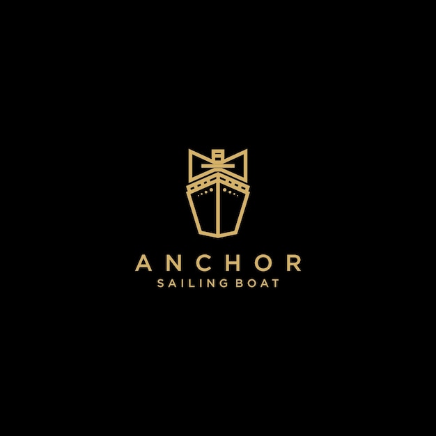 logo anchor design art template