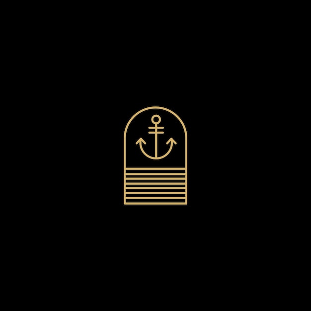 logo anchor design art template