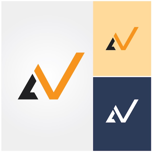 A logo for an app called anv.