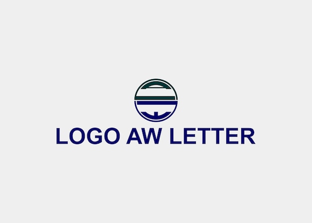 LOGO AW LETTER CIRCLE COMPANY NAME