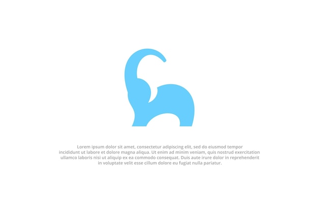 logo baby elephant blue silhouette