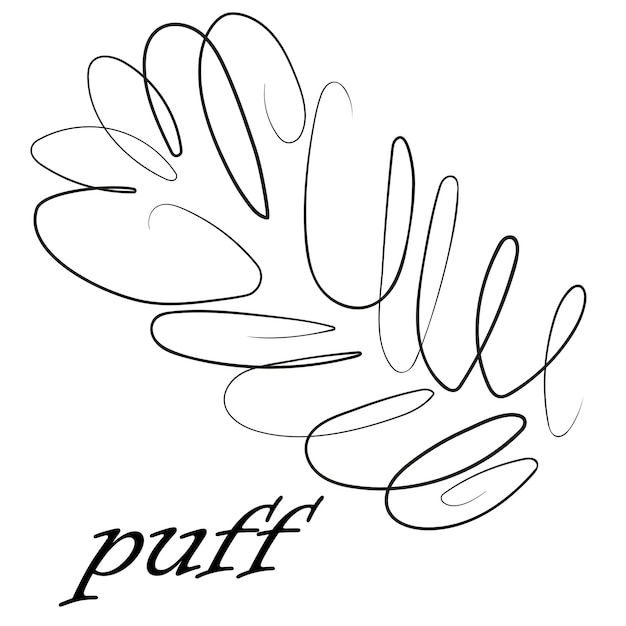 logo for the bakery namely puff pastry with nuts or any other filling drawn in line art style