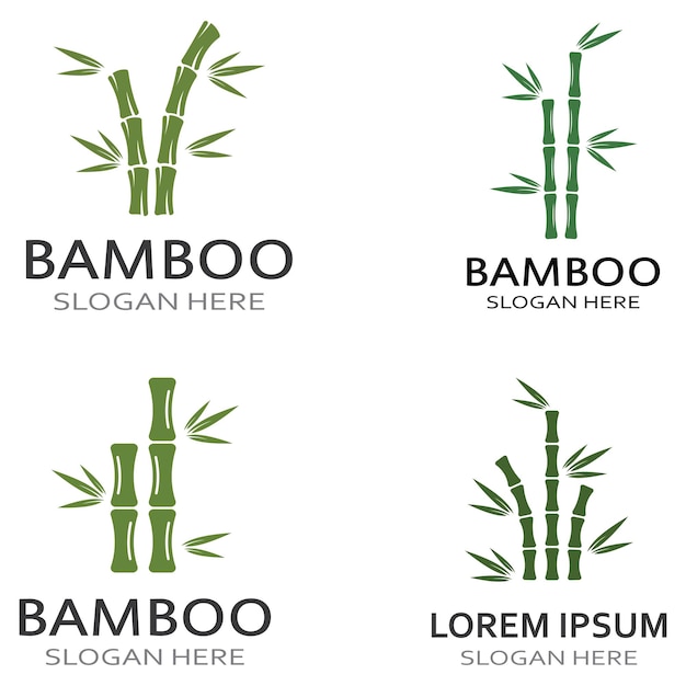 Logo of a bamboo plant or a type of hollow plant Using a modern illustration business vector concept design