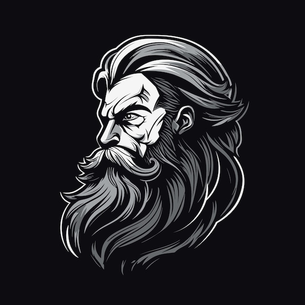 A logo of a barber shop handsome man head designed in esports illustration style