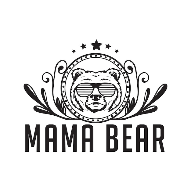 Vector logo for a bear brand called mama bear