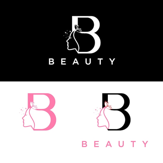 Logo for beauty and beauty company with a woman's face and a woman's face.