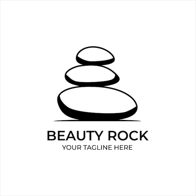 logo beauty rock vector illustration design