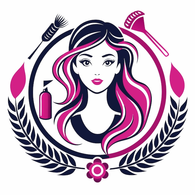 A logo for a beauty salon vector illustration