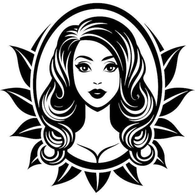 A logo for a beauty salon vector illustration