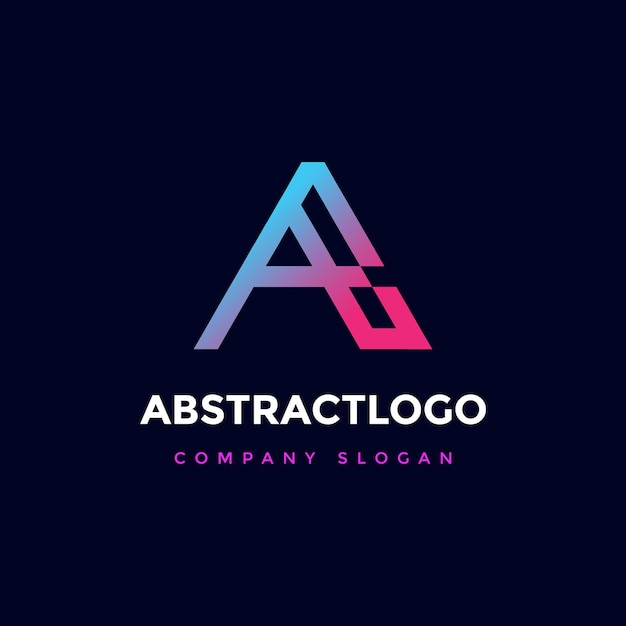 A Logo Blue pink Letter Icon Design Vector template elements