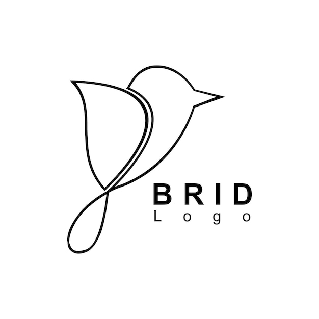 Vector a logo for brid logo with a bird on a white background