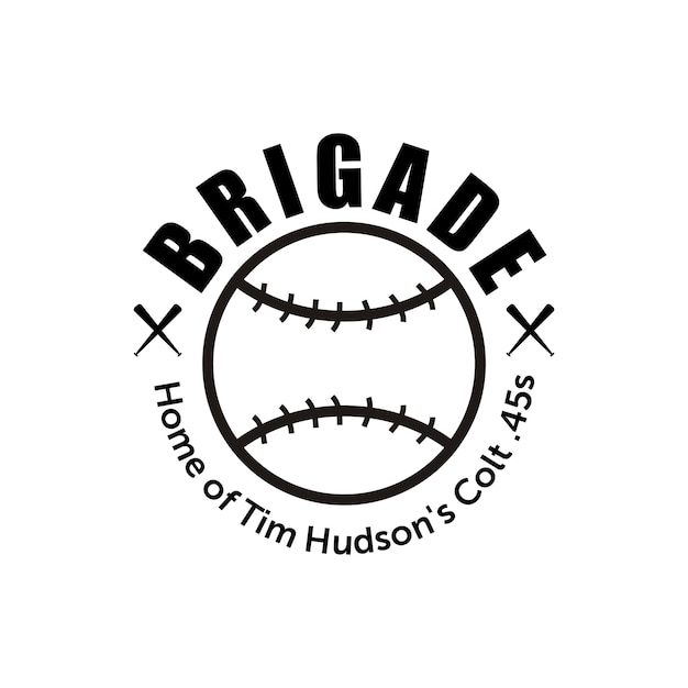 Logo Brigade untuk pelatihan bisbol dan olahraga