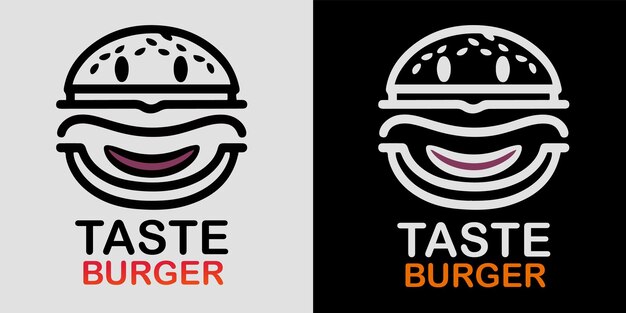 the logo for burger restaurant is a burger and burger restaurant