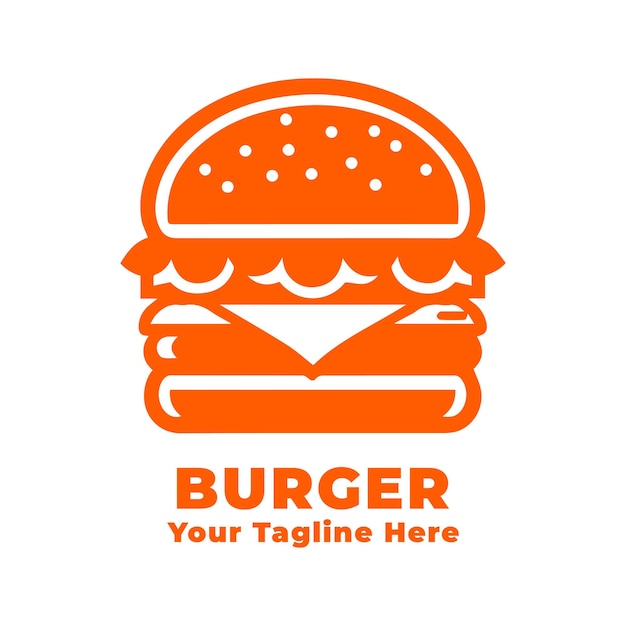 Logo Burger Simple Design Vector