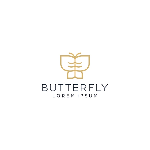 logo butterfly design art template