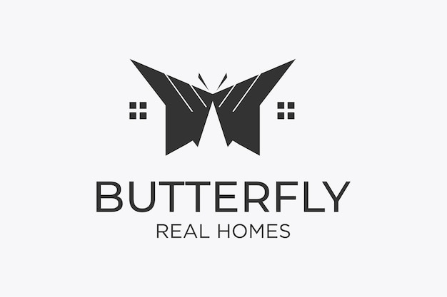 Logo butterfly homes