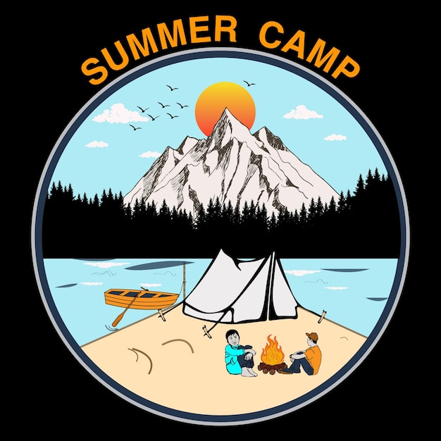 A logo for a camp called summer camp