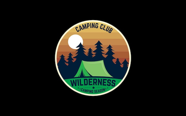 A logo for the camping club wilderness.