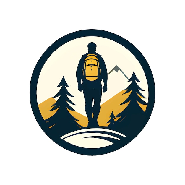 logo camping and hiking design