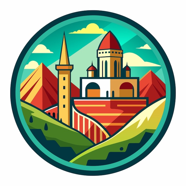 Vector logo in cappadocia vector illustration