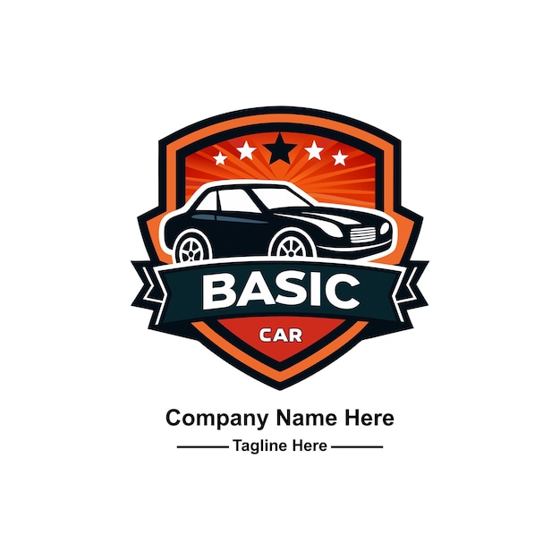 Vector a logo for a car company called basic car