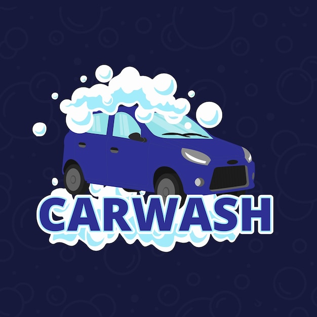 Logo car wash vector background