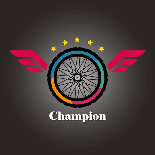 A logo of champion