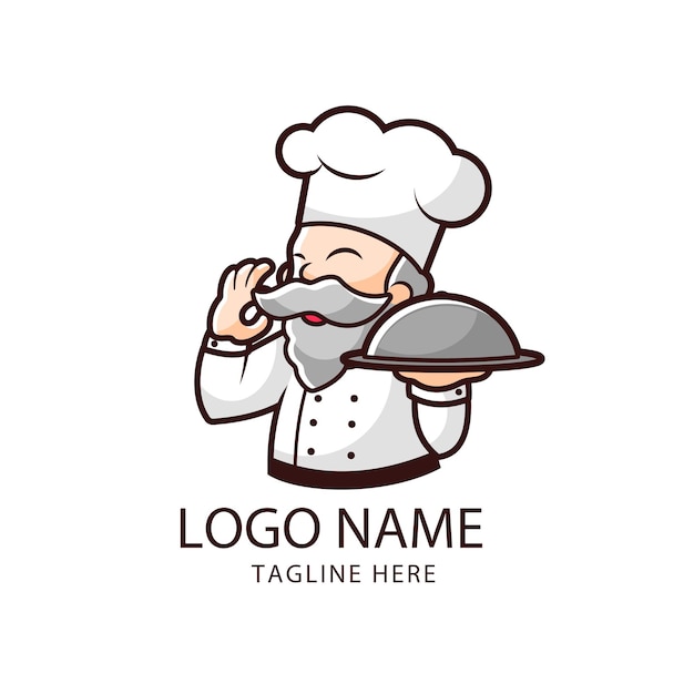 Vector logo chef food design business template