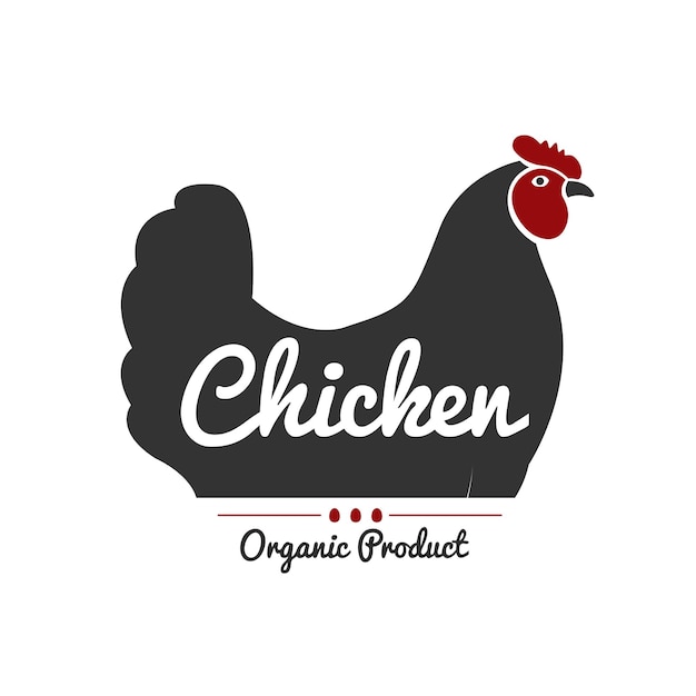 Vector logo chicken company brand business mascot design template