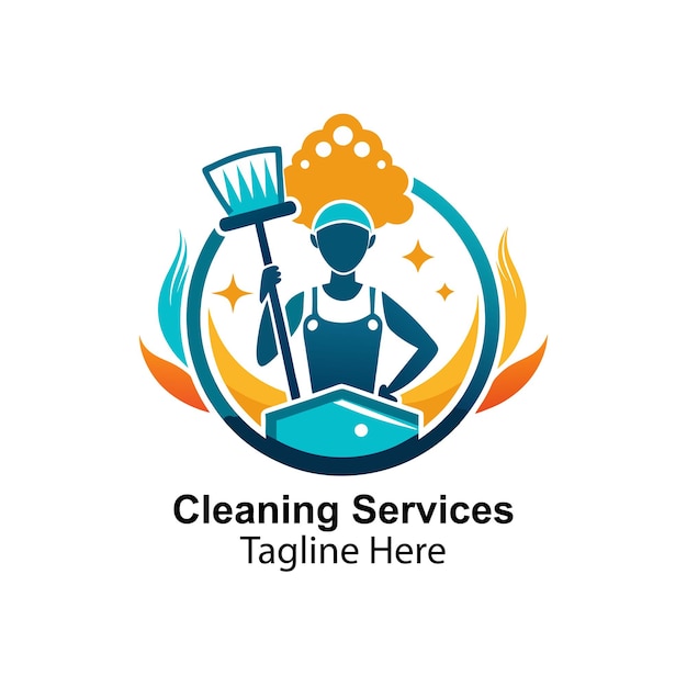 a logo for cleaning services