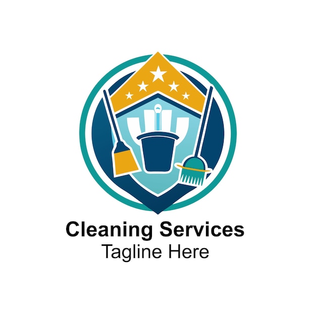 a logo for cleaning services