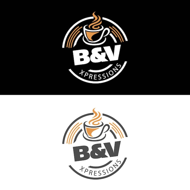 Logo for a coffee shop called b & vv expression