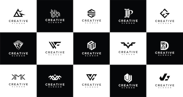 Logo collection of az monogram logo design templates