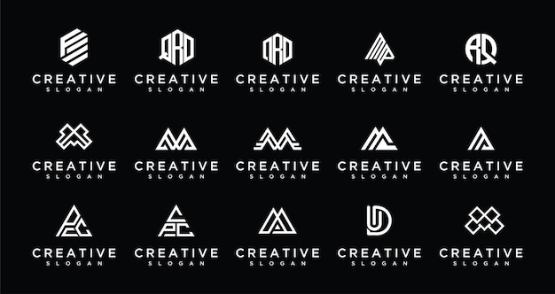 Logo collection of az monogram logo design templates