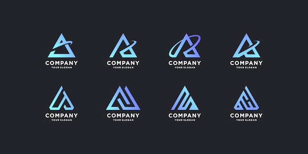 Logo collection with modern concept, business, corporate, financial Premium  