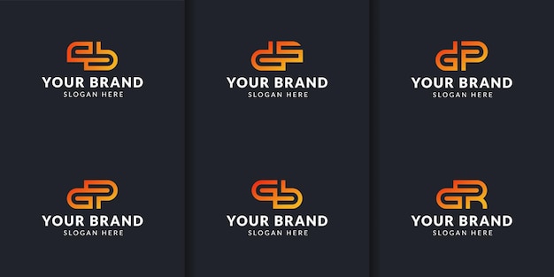 Logo collections E D B Logo Design Template Initials logo set