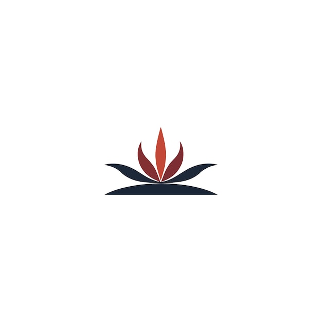 A logo for a company called a plant that is orange and blue.