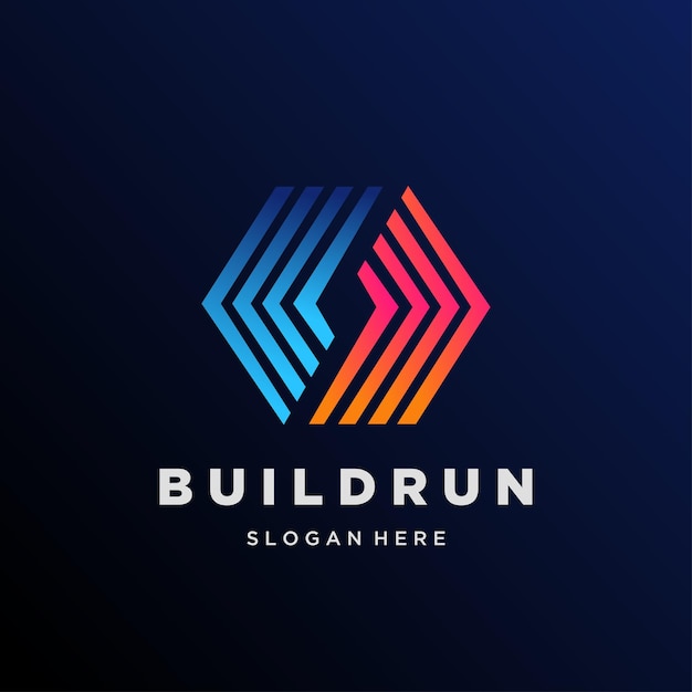 Logo company design colorful gradient